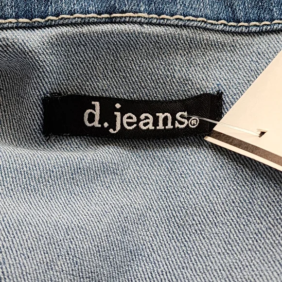 D.Jeans classic fit denim jacket light wash pockets button front sz xl nwt - Picture 13 of 16